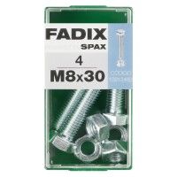 Parafuso Hexagonal+Porca Din933 M8x30mm S 4un Parafuso Hexagonal+Porca Din933 M8x30mm S 4un
