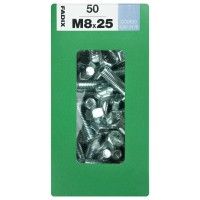 Parafuso Hexagonal+Porca Din933 M8x25mm L 50un Parafuso Hexagonal+Porca Din933 M8x25mm L 50un