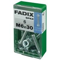 Parafuso Hexagonal+Porca Din933 M6x306mm S 6un Parafuso Hexagonal+Porca Din933 M6x306mm S 6un