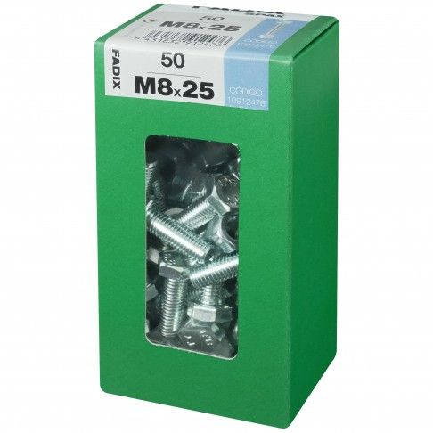 Parafuso Hexagonal+Porca Din933 M8x25mm L 50un Parafuso Hexagonal+Porca Din933 M8x25mm L 50un