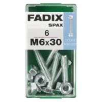 Parafuso Hexagonal+Porca Din933 M6x306mm S 6un Parafuso Hexagonal+Porca Din933 M6x306mm S 6un