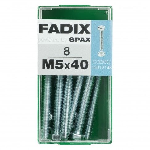Parafuso Hexagonal+Porca Din933 M5x40mm S 8un Parafuso Hexagonal+Porca Din933 M5x40mm S 8un