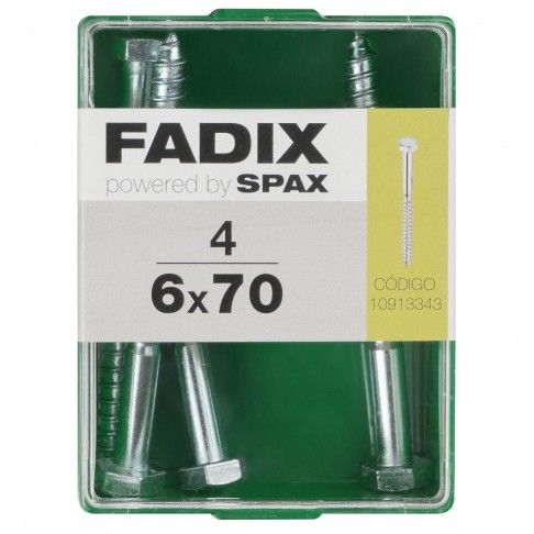 Parafuso Hexagonal Din571 6x70mm M 4un Parafuso Hexagonal Din571 6x70mm M 4un
