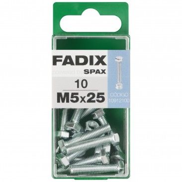 Parafuso Hexagonal+Porca Din933 M5x25mm S 10un