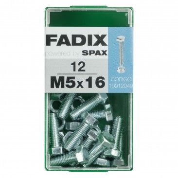 Parafuso Hexagonal+Porca Din933 M5x16mm S 12un