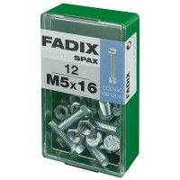 Parafuso Hexagonal+Porca Din933 M5x16mm S 12un Parafuso Hexagonal+Porca Din933 M5x16mm S 12un
