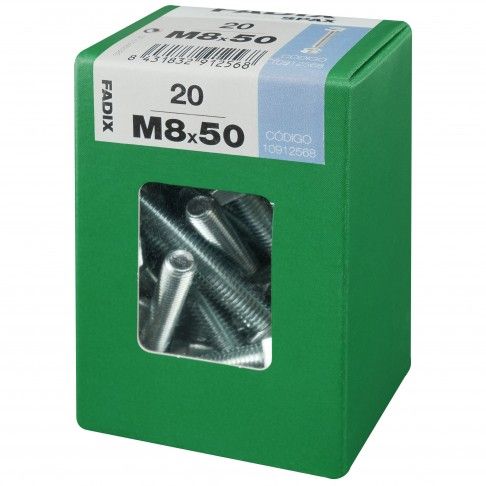 Parafuso Hexagonal+Porca Din933 M8x50mm L 20un Parafuso Hexagonal+Porca Din933 M8x50mm L 20un