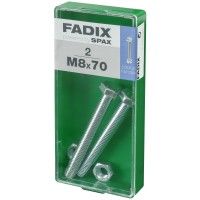 Parafuso Hexagonal+Porca Din933 M8x70mm M 2un Parafuso Hexagonal+Porca Din933 M8x70mm M 2un