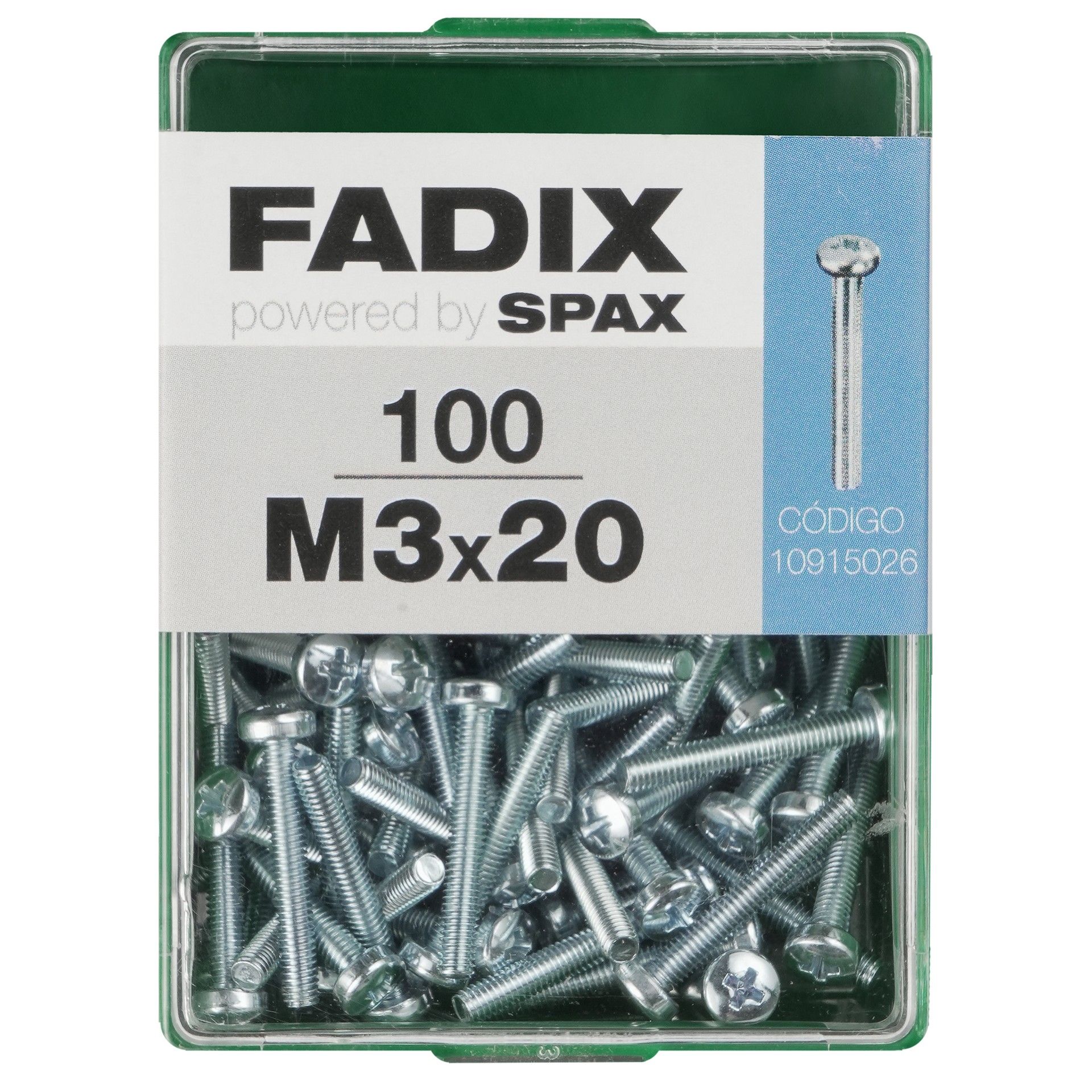 Parafuso Metrico Din7985 M3x20mm L 100un