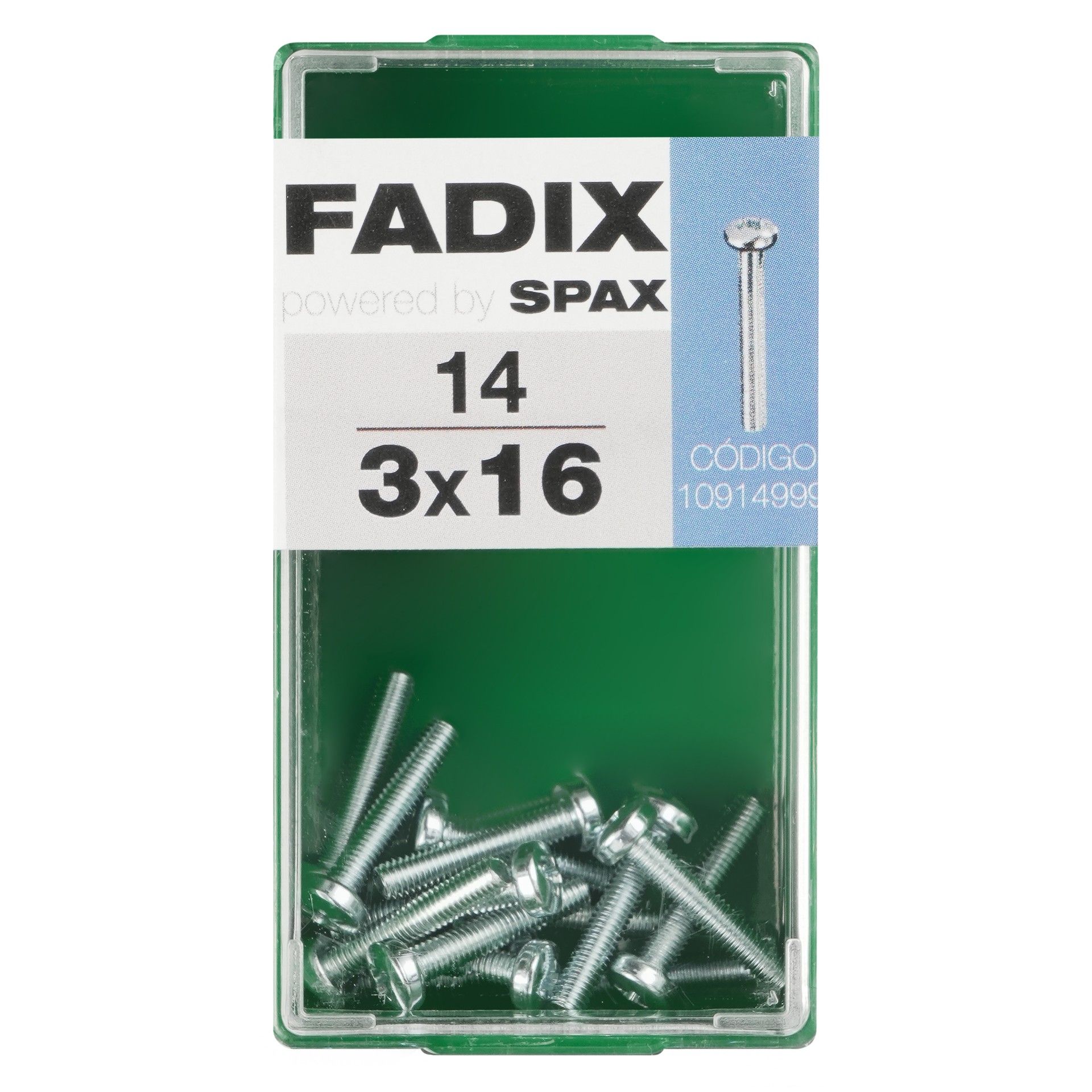 Parafuso Metrico Din7985 M3x16mm S 14un