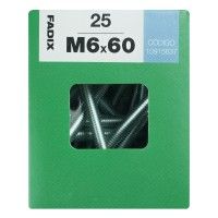 Parafuso Metrico Din7985 M6x60mm L 25un Parafuso Metrico Din7985 M6x60mm L 25un