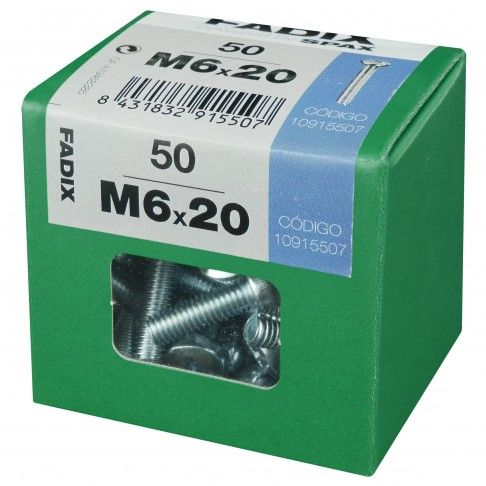 Parafuso Metrico Din7985 M6x20mm L 50un Parafuso Metrico Din7985 M6x20mm L 50un
