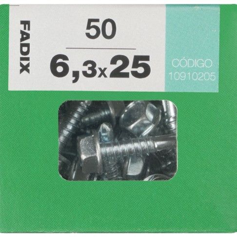 Parafuso Hexagonal Autorroscante Din7504k 6,3x25mm L 50un Parafuso Hexagonal Autorroscante Din7504k 6,3x25mm L 50un