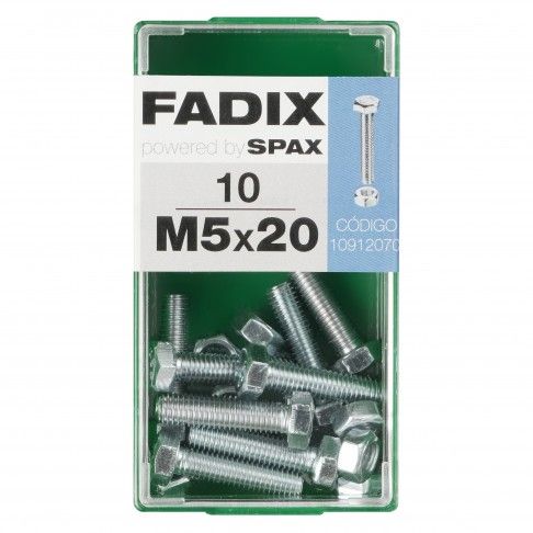 Parafuso Hexagonal+Porca Din933 M5x20mm S 10un