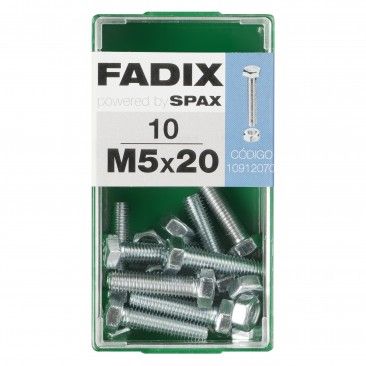 Parafuso Hexagonal+Porca Din933 M5x20mm S 10un