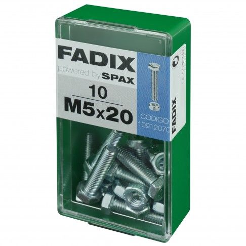 Parafuso Hexagonal+Porca Din933 M5x20mm S 10un