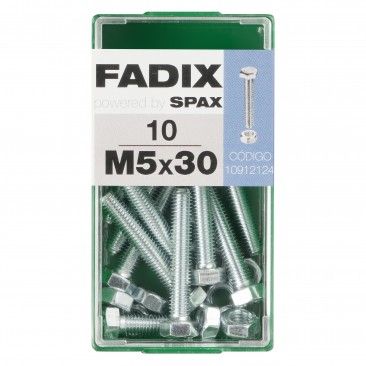 Parafuso Hexagonal+Porca Din933 M5x30mm S 10un
