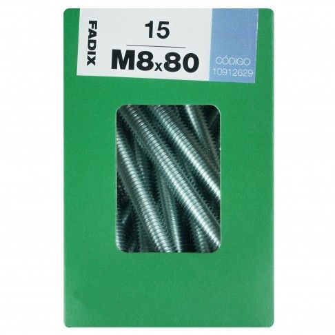 Parafuso Hexagonal+Porca Din933 M8x80mm 15un Parafuso Hexagonal+Porca Din933 M8x80mm 15un