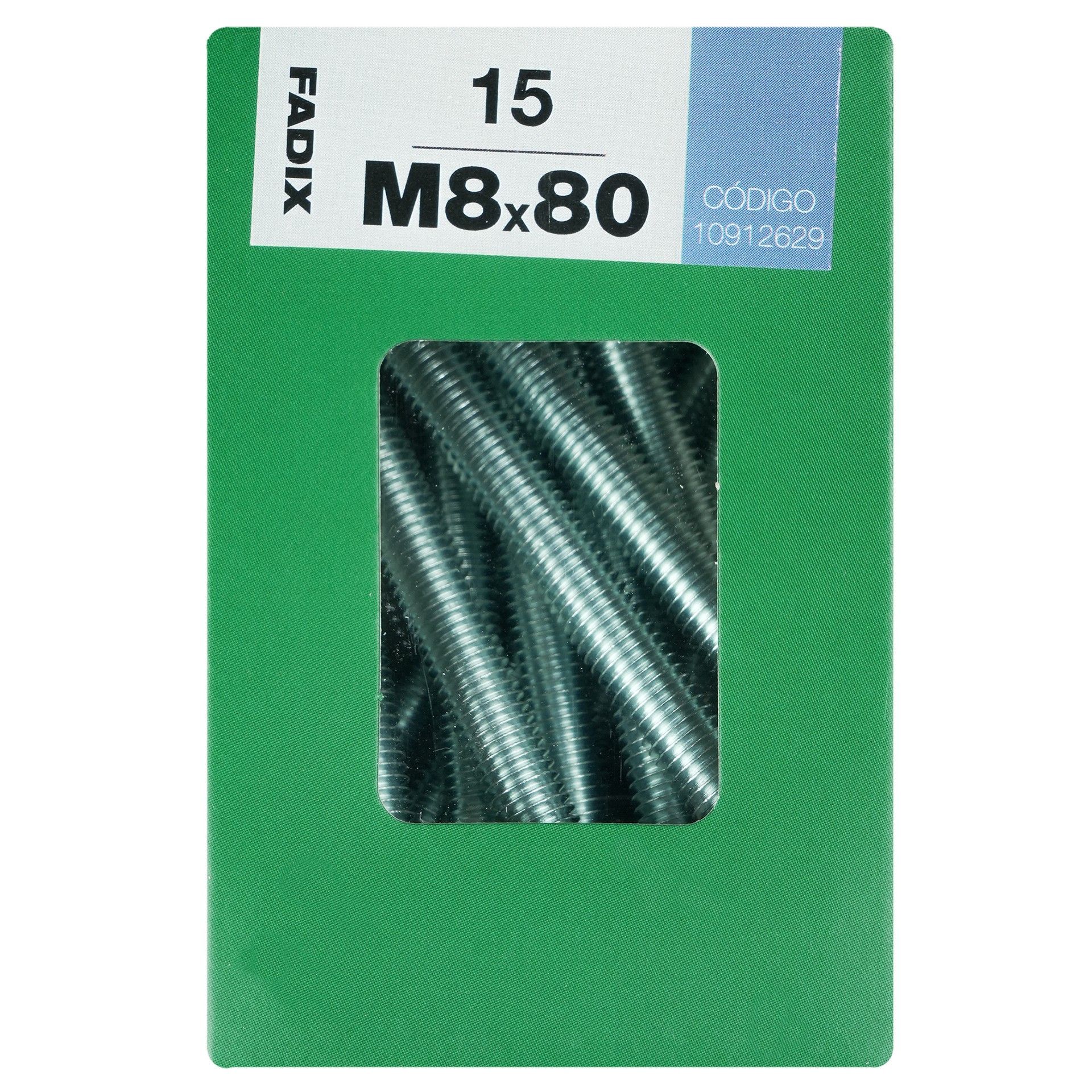 Parafuso Hexagonal+Porca Din933 M8x80mm 15un
