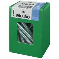 Parafuso Hexagonal+Porca Din933 M8x80mm 15un Parafuso Hexagonal+Porca Din933 M8x80mm 15un