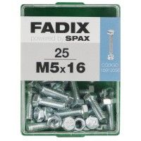 Parafuso Hexagonal+Porca Din933 M5x16mm L 25un Parafuso Hexagonal+Porca Din933 M5x16mm L 25un