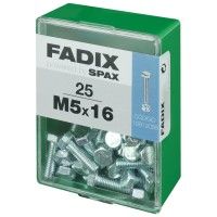 Parafuso Hexagonal+Porca Din933 M5x16mm L 25un Parafuso Hexagonal+Porca Din933 M5x16mm L 25un