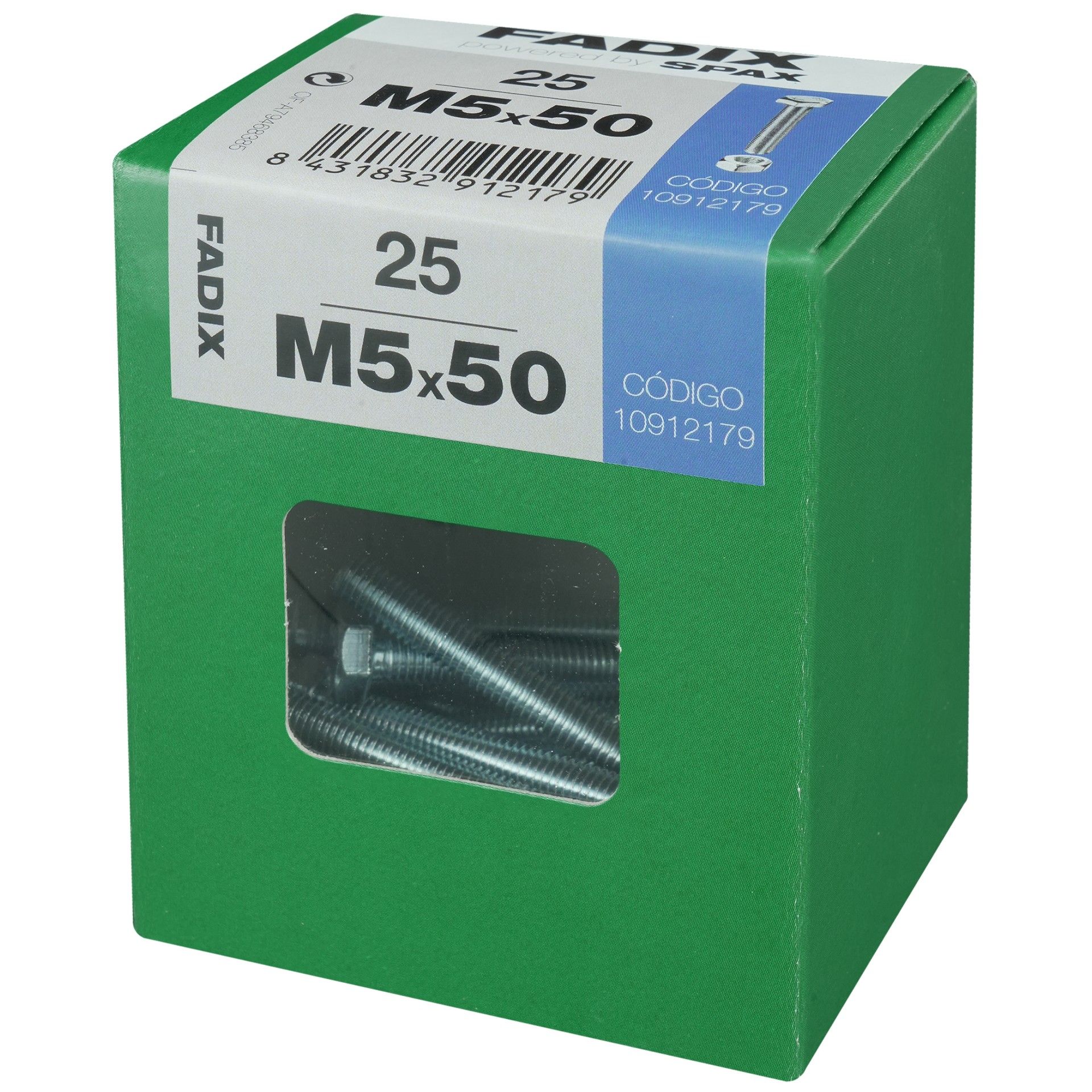 Parafuso Hexagonal+Porca Din933 M5x50mm L 25un
