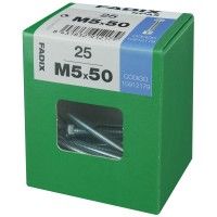 Parafuso Hexagonal+Porca Din933 M5x50mm L 25un Parafuso Hexagonal+Porca Din933 M5x50mm L 25un