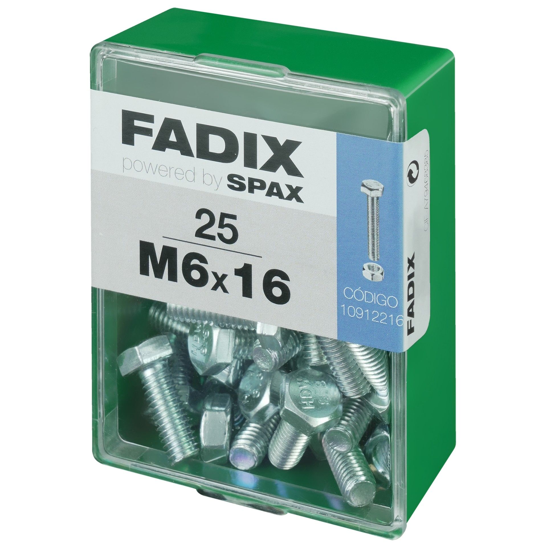 Parafuso Hexagonal+Porca Din933 M6x16mm L 25un