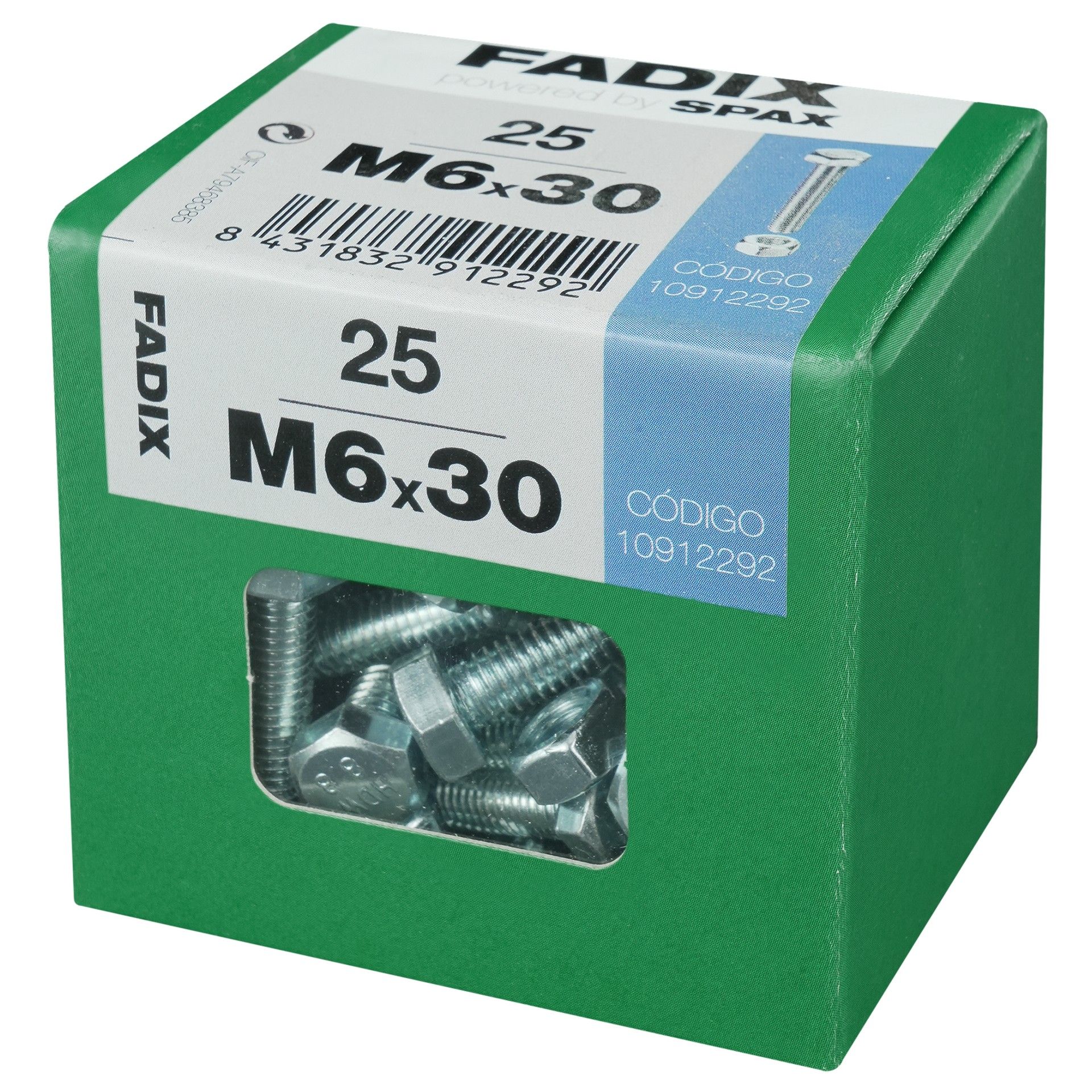 Parafuso Hexagonal+Porca Din933 M6x30mm L 25un