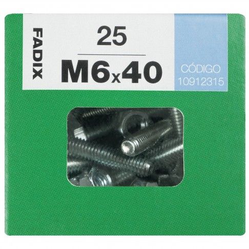 Parafuso Hexagonal+Porca Din933 M6x40mm L 25un Parafuso Hexagonal+Porca Din933 M6x40mm L 25un