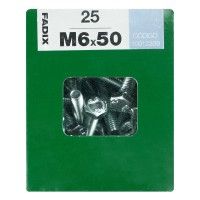 Parafuso Hexagonal+Porca Din933 M6x50mm L 25un Parafuso Hexagonal+Porca Din933 M6x50mm L 25un