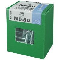 Parafuso Hexagonal+Porca Din933 M6x50mm L 25un Parafuso Hexagonal+Porca Din933 M6x50mm L 25un