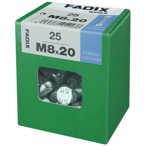 Parafuso Hexagonal+Porca Din933 M8x20mm L 25un