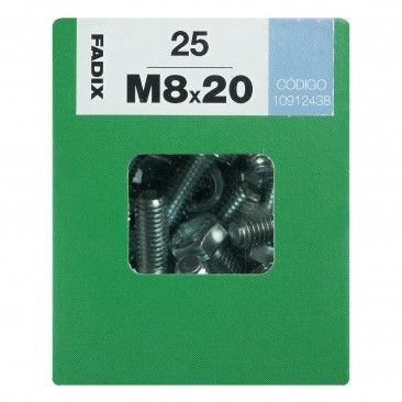 Parafuso Hexagonal+Porca Din933 M8x20mm L 25un