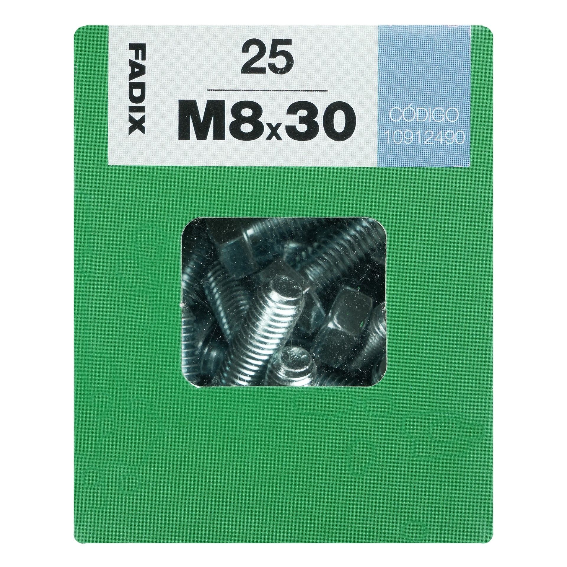 Parafuso Hexagonal+Porca Din933 M8x30mm L 25un