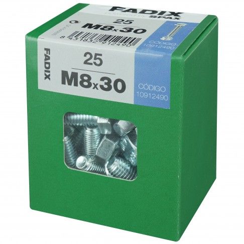 Parafuso Hexagonal+Porca Din933 M8x30mm L 25un