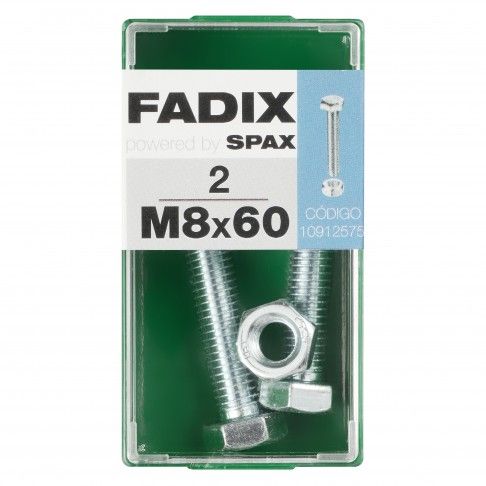 Parafuso Hexagonal+Porca Din933 M8x60mm S 2un Parafuso Hexagonal+Porca Din933 M8x60mm S 2un