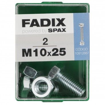 Parafuso Hexagonal+Porca Din933 M10x25mm M 2un