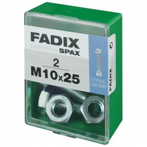 Parafuso Hexagonal+Porca Din933 M10x25mm M 2un Parafuso Hexagonal+Porca Din933 M10x25mm M 2un