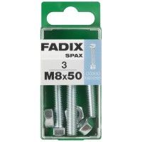 Parafuso Hexagonal+Porca Din933 M8x50mm S 3un Parafuso Hexagonal+Porca Din933 M8x50mm S 3un