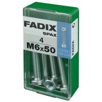 Parafuso Hexagonal+Porca Din933 M6x50mm S 4un Parafuso Hexagonal+Porca Din933 M6x50mm S 4un