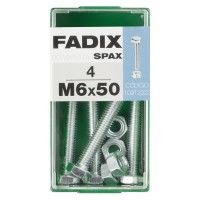 Parafuso Hexagonal+Porca Din933 M6x50mm S 4un Parafuso Hexagonal+Porca Din933 M6x50mm S 4un