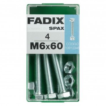Parafuso Hexagonal+Porca Din933 M6x60mm S 4un