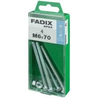 Parafuso Hexagonal+Porca Din933 M6x70mm M 4un