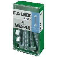 Parafuso Hexagonal+Porca Din933 M8x45mm S 4un Parafuso Hexagonal+Porca Din933 M8x45mm S 4un