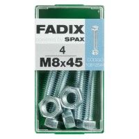 Parafuso Hexagonal+Porca Din933 M8x45mm S 4un Parafuso Hexagonal+Porca Din933 M8x45mm S 4un