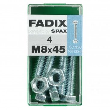 Parafuso Hexagonal+Porca Din933 M8x45mm S 4un