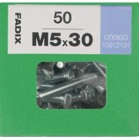 Parafuso Hexagonal+Porca Din933 M5x30mm L 50un Parafuso Hexagonal+Porca Din933 M5x30mm L 50un