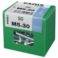 Parafuso Hexagonal+Porca Din933 M5x30mm L 50un Parafuso Hexagonal+Porca Din933 M5x30mm L 50un